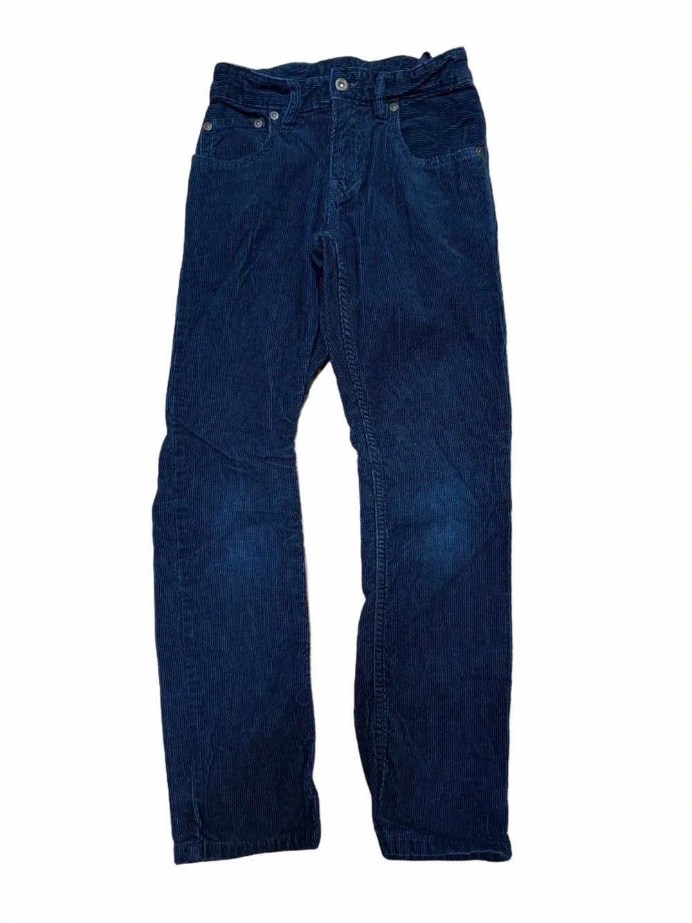 GapKids Boys 10 Slim Navy Blue Corduroy Pants 5 Pocket Straight Leg Preppy